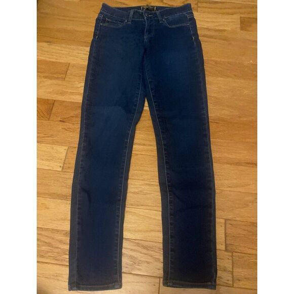 Paige Peg Super Skinny low rise Jeans Size 25 Womens Dark Wash Denim - Picture 1 of 9